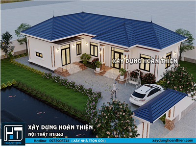 Biệt thự vườn  mái nhật 1 tầng hiện đại  tại Vĩnh Bảo Hải Phòng